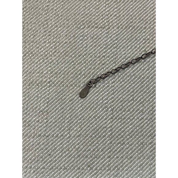 Karibou 925 Sterling Silver Necklace Boho Wood Teardrop Pendant 2" Used - Picture 7 of 8